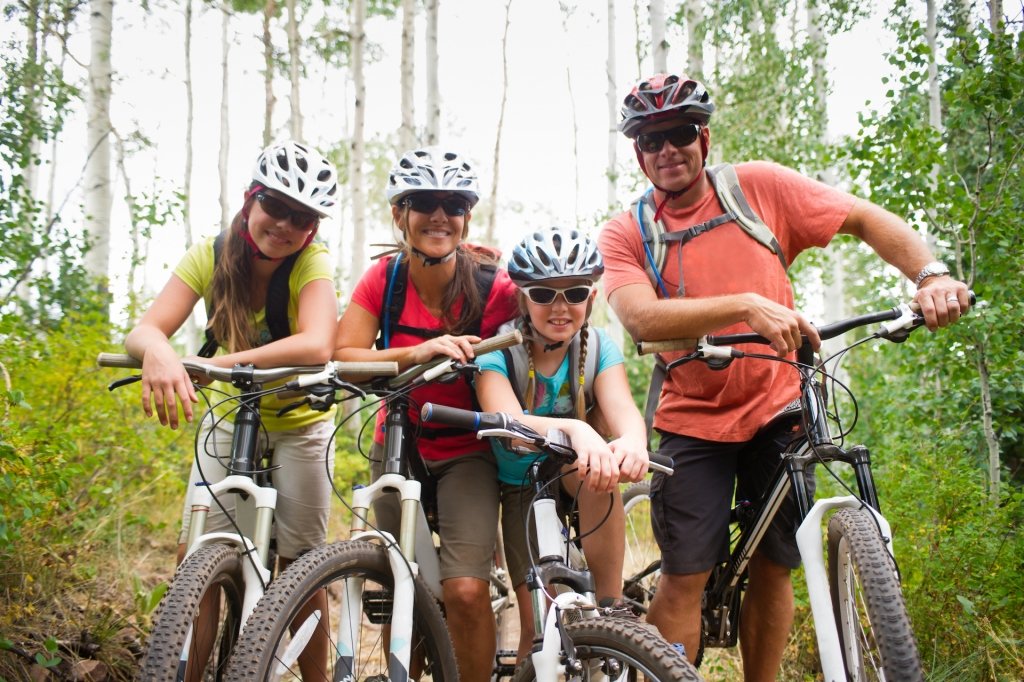 Family Mountain biking